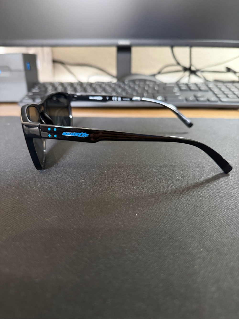 Arnette Black Sunglasses with Blue Accent - Men's Polarized Shades